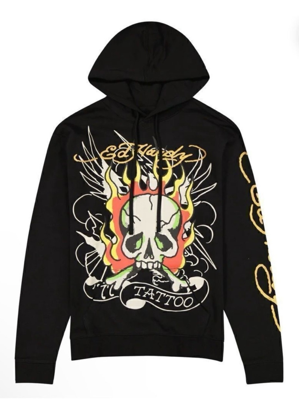Ed Hardy FIRE SKULL PULLOVER HOODIE